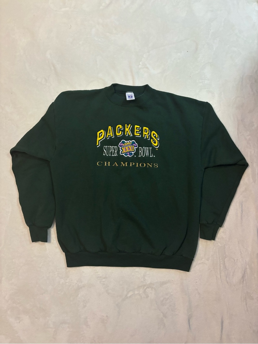 Vintage 90s Green Packers Super Bowl Champions Crewneck Sweatshirt